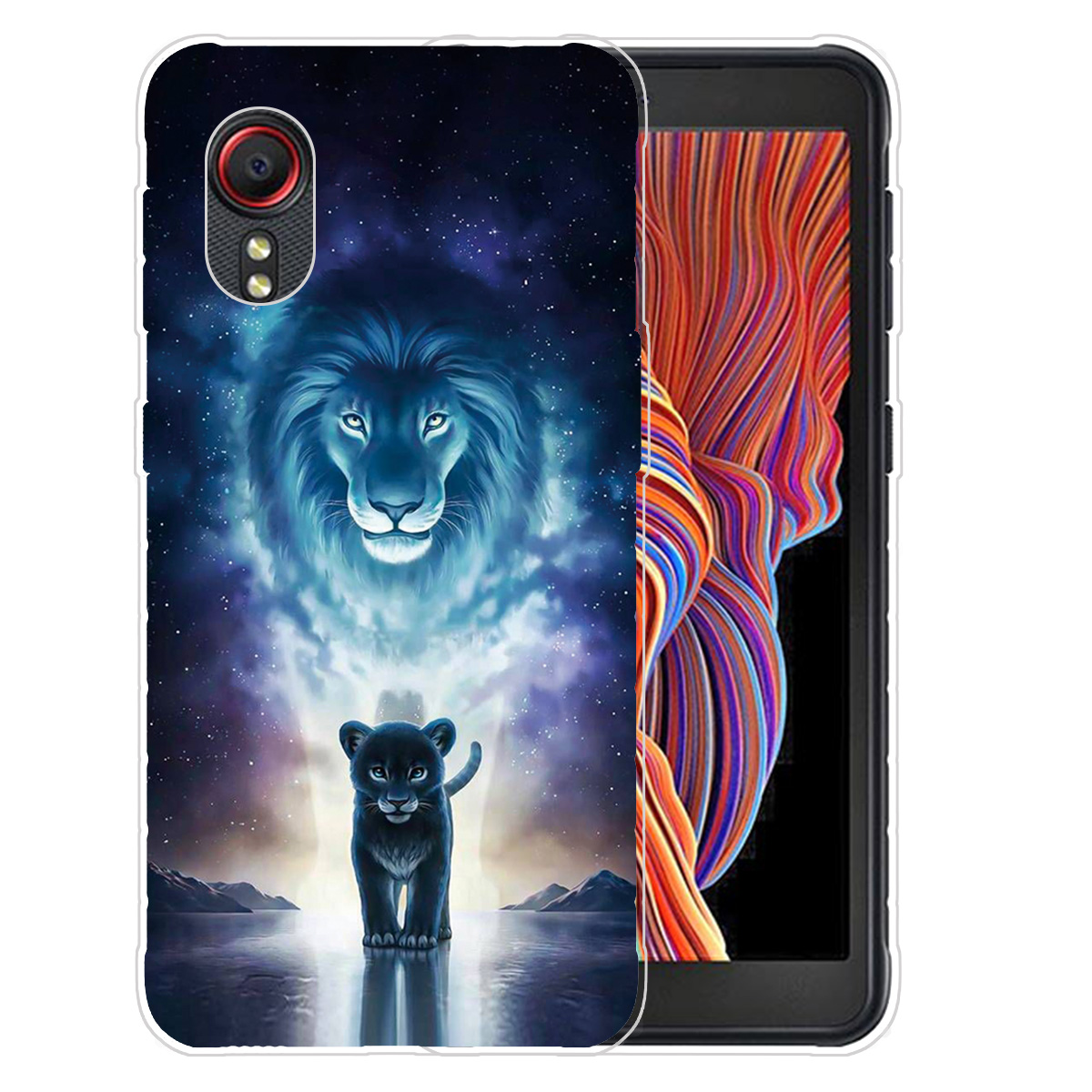 

Шаблон Мягкий TPU Защита Телефона Защита Корпуса Для Samsung Galaxy Xcover 5 - Два Льва, Galaxy Xcover 5