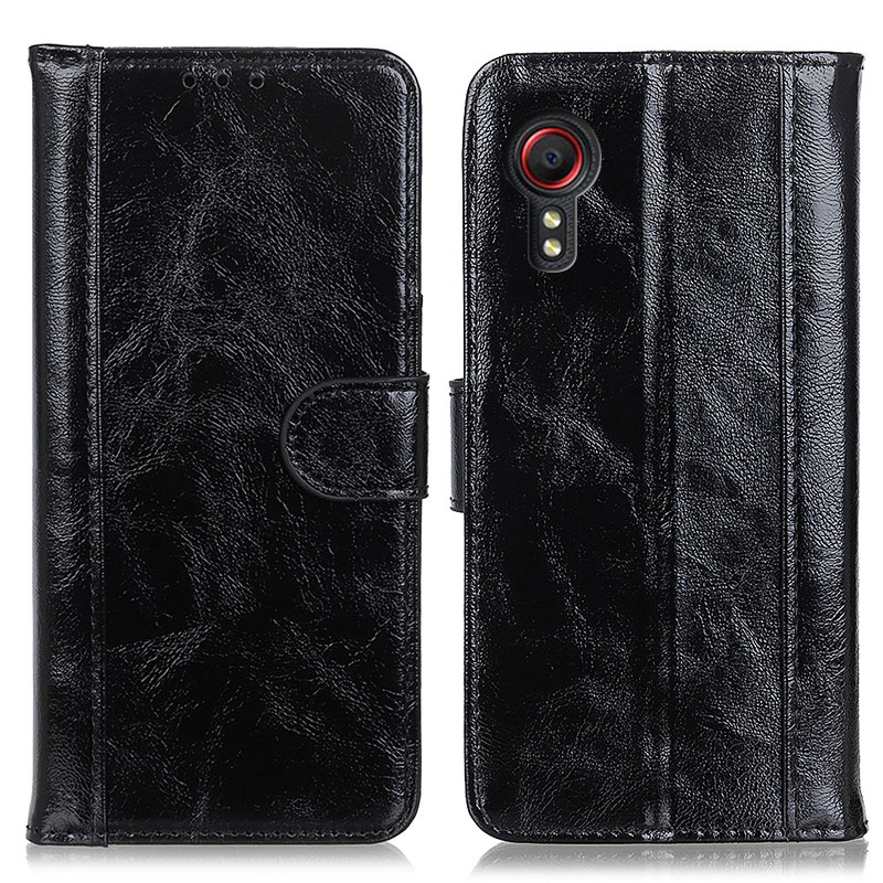 

Комажную Кожаную Кожаный Чехол Для Samsung Galaxy XCover 5 - Чернить, Galaxy Xcover 5