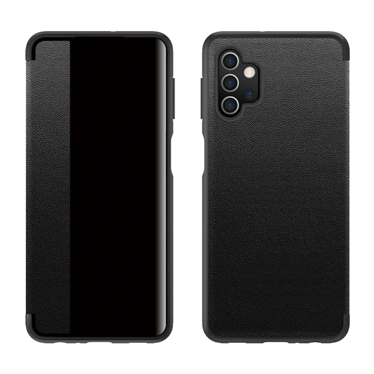 

Ультра Тонкий Фолио Flip Элегантный Кожаный Чехол Для Samsung Galaxy A32 5G Аксессуар Сотового Телефона - Чернить, Galaxy A32 5G
