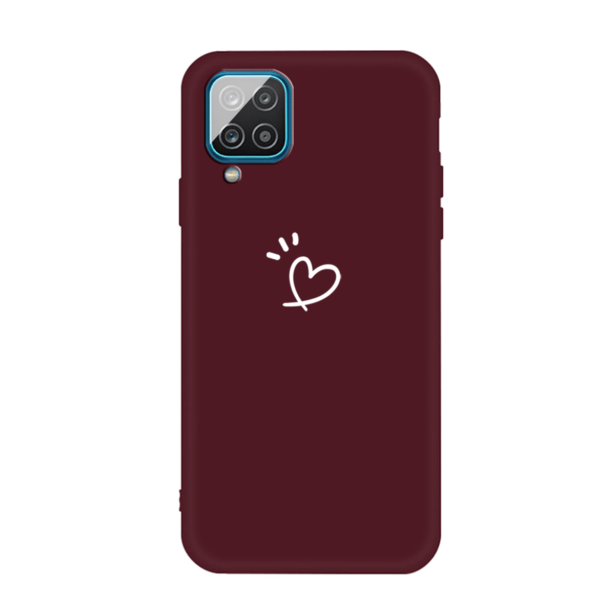 

Sweet Love Heart Pattern Matte TPU Back Shell Cover for Samsung Galaxy A42 5G - Wine Red, Galaxy A42 5G