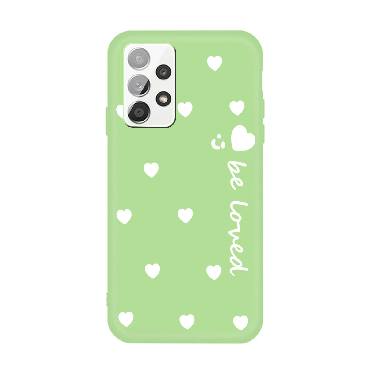 

Будьте Любимыми Сердцами Smile Design TPU Cover Для Samsung Galaxy A32 4G (версия ЕС) - Зеленый, Galaxy A32 4G (EU Version)