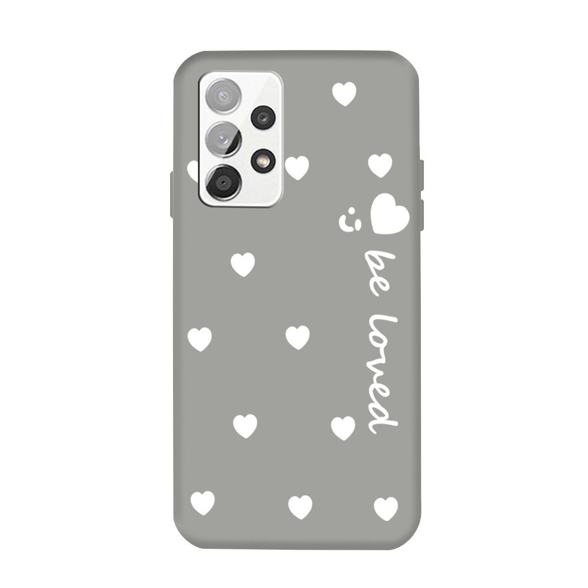 

Be Loved Hearts Smile Pattern TPU Mobile Phone Cover for Samsung Galaxy A32 5G - Grey, Galaxy A32 5G
