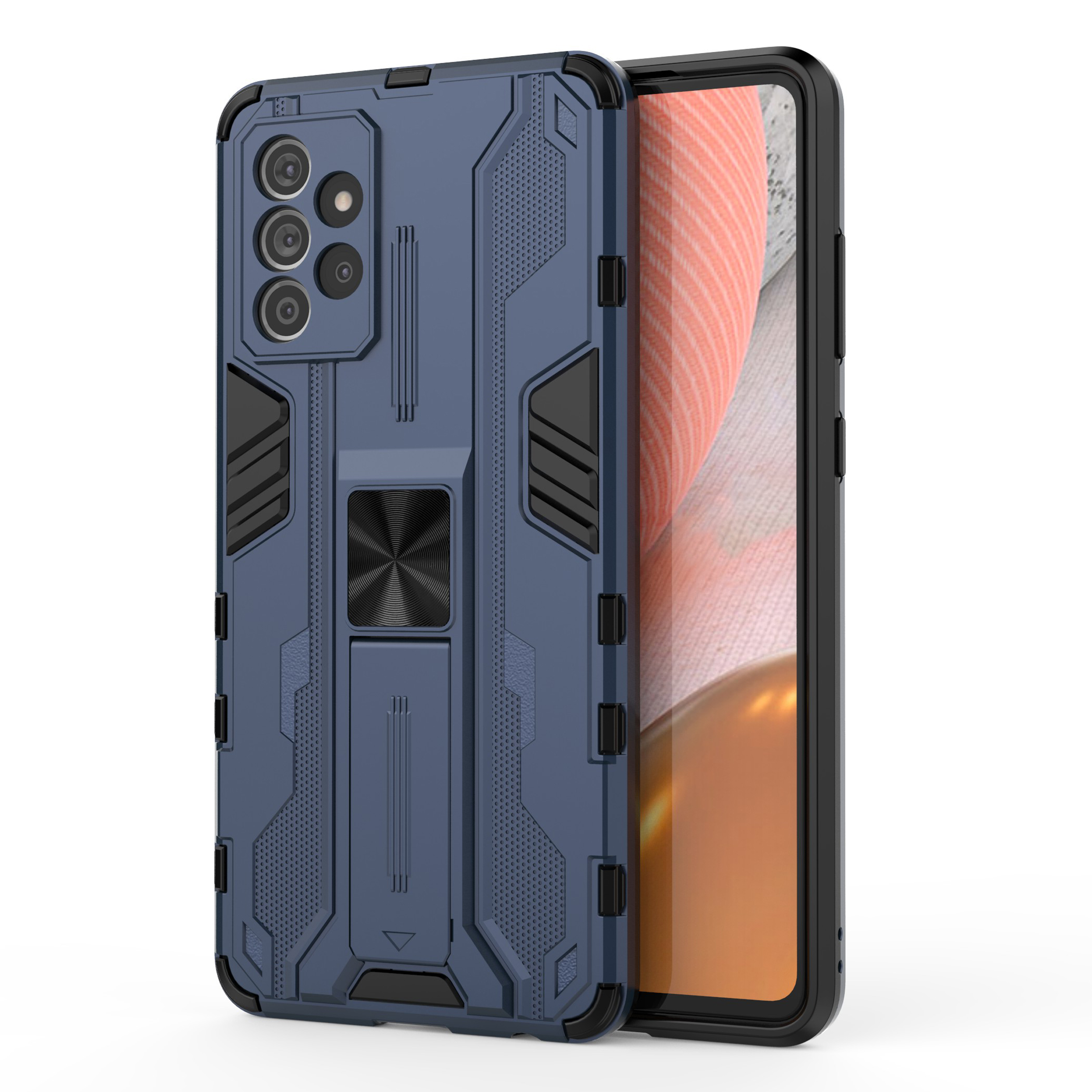 

пк + TPU Shockper -resect Phone Cover с Kickstand Для Samsung Galaxy A72 4G/5G - Синий, Galaxy A72 5G