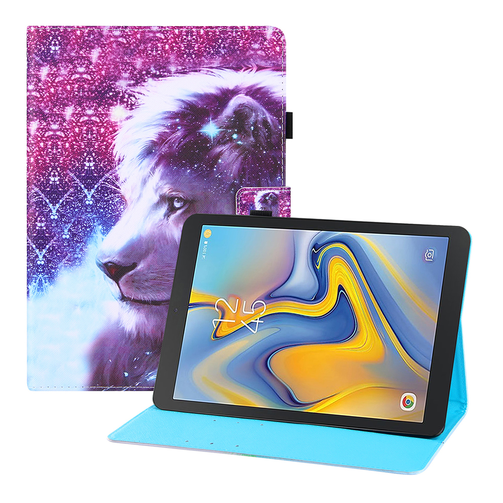 

Pattern Printing Full Protection Leather Wallet Stand Tablet Case Cover for Samsung Galaxy Tab A 8.0 (2018) SM-T387 - Lion, Galaxy Tab A 8.0 (2018)