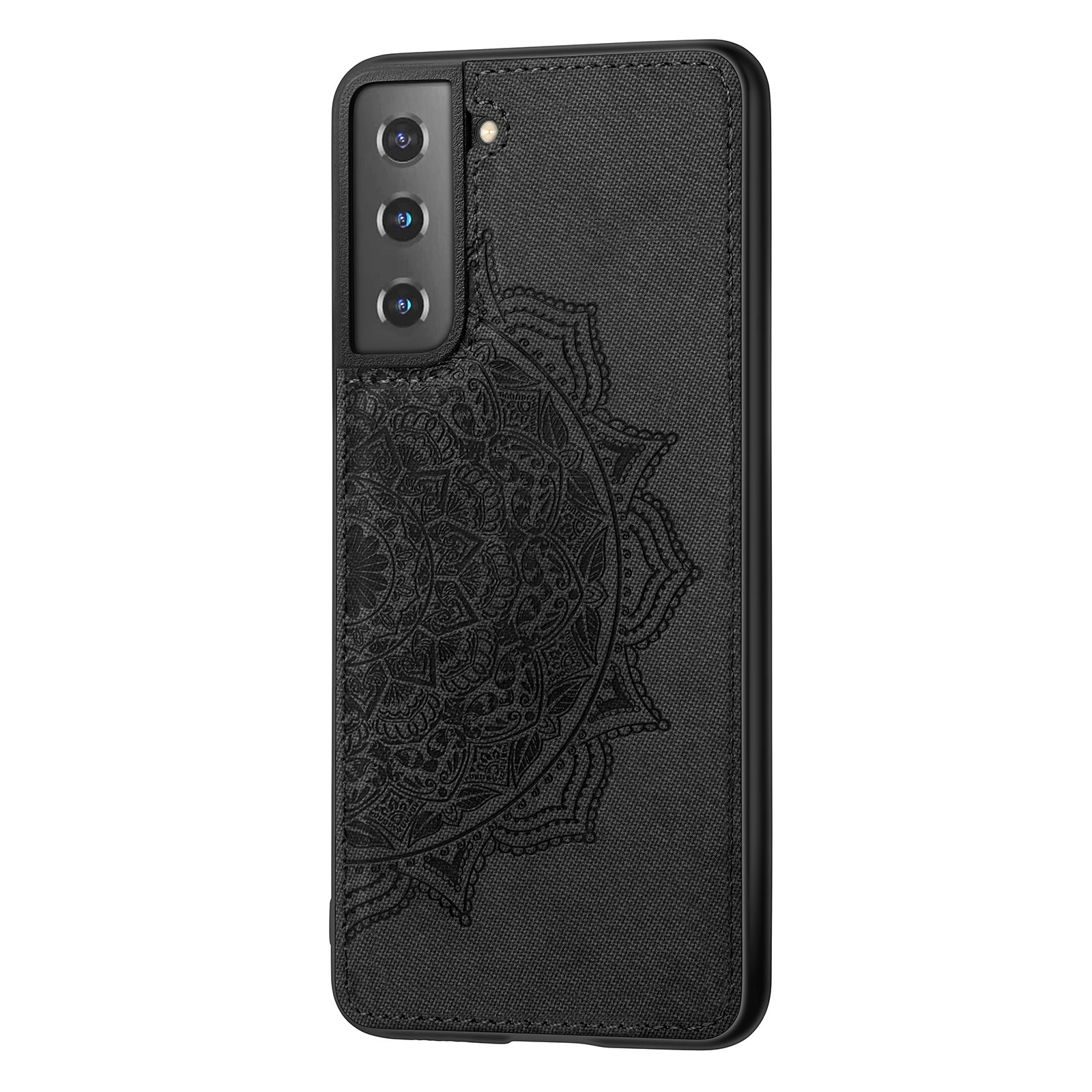 

Imprint Mandala Flower Leather Coated PC + TPU Phone Case for Samsung Galaxy S21 5G - Black, Galaxy S21 5G