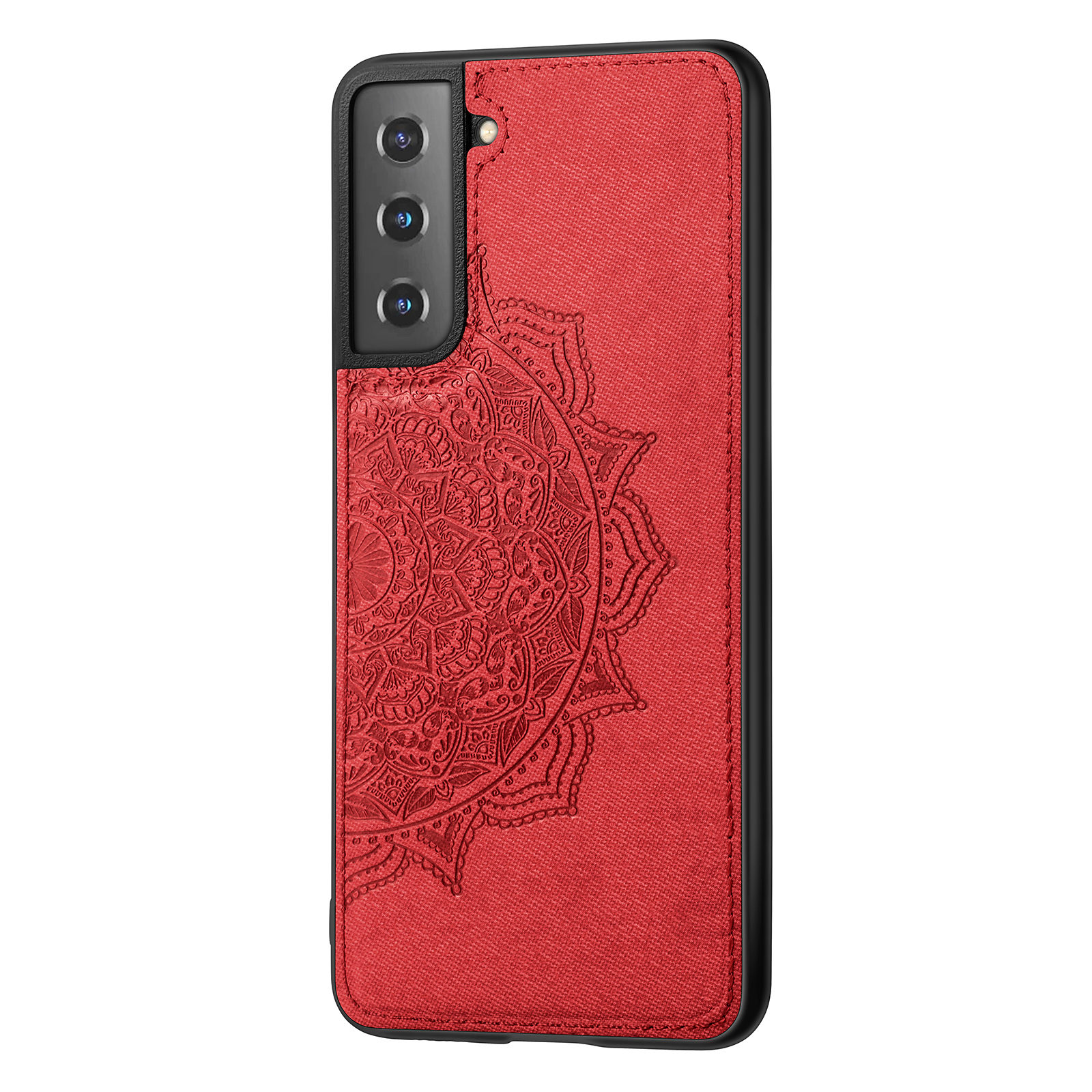 

Imprint Mandala Flower Leather Coated PC + TPU Phone Case for Samsung Galaxy S21 5G - Red, Galaxy S21 5G