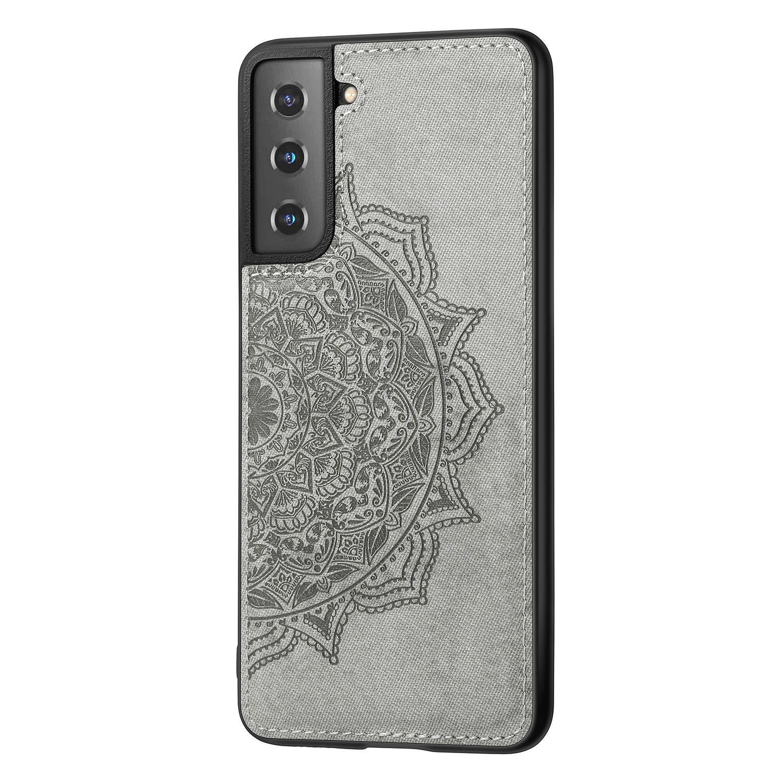 

Отпечаток Мандала Цветочный Кожаный ПК + ТПУ Чехол Для Телефона Для Samsung Galaxy S21 + 5G - Серый, Samsung Galaxy S21+