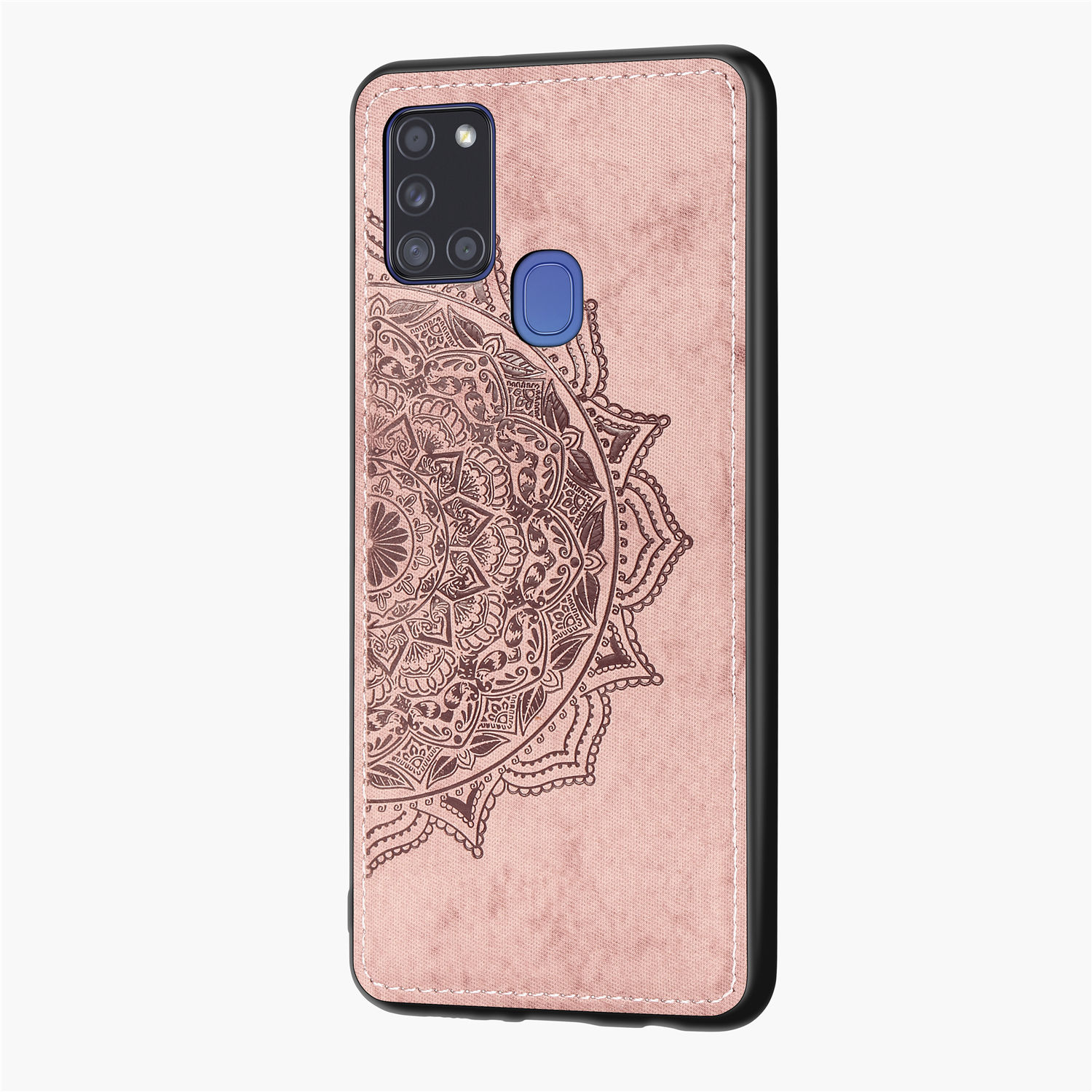 

Imprint Mandala Flower Leather Coated PC + TPU Phone Case for Samsung Galaxy A21s (EU Version) - Pink, Galaxy A21s