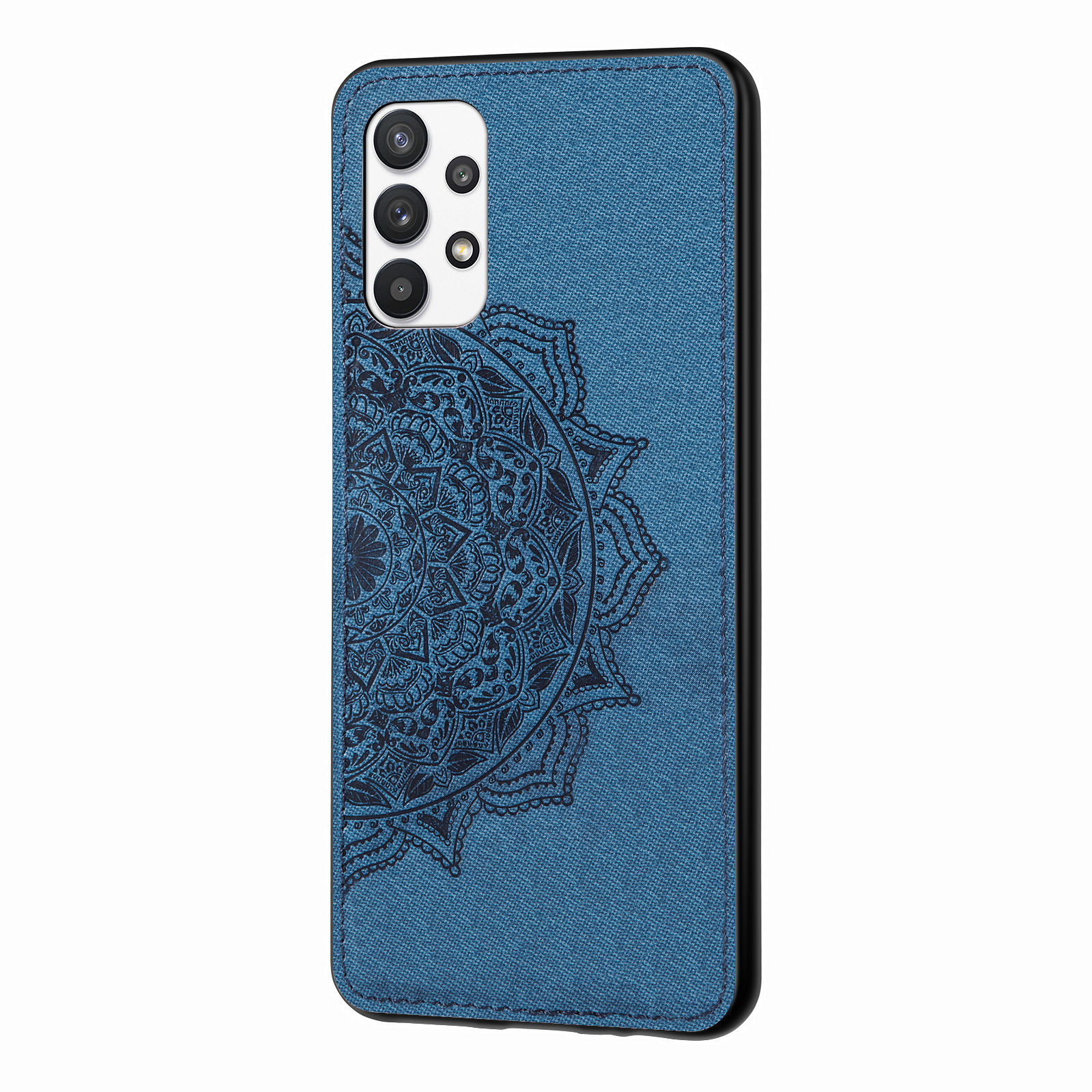 

Imprint Mandala Flower Leather Coated PC + TPU Phone Case for Samsung Galaxy A32 5G - Blue, Galaxy A32 5G