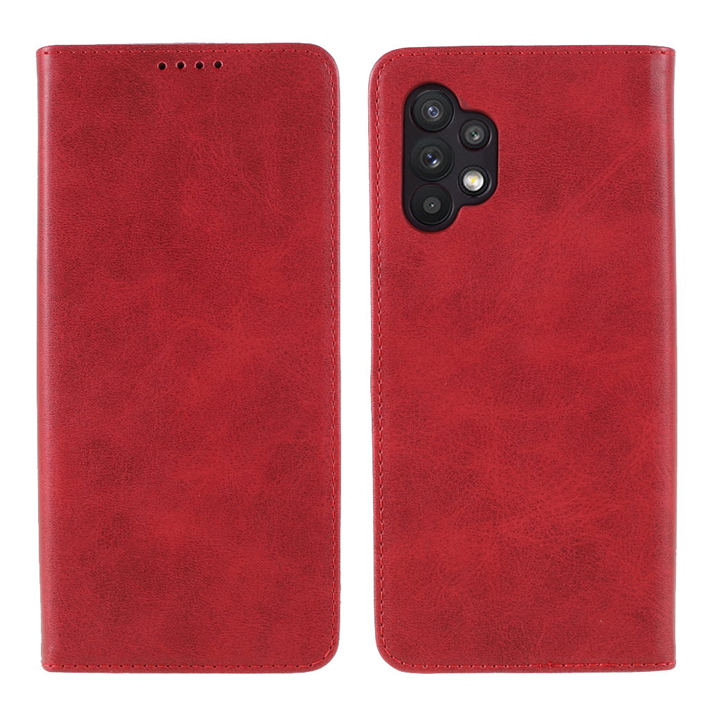

Auto-absorbed Wallet Stand Leather Case for Samsung Galaxy A32 5G - Wine Red, Galaxy A32 5G