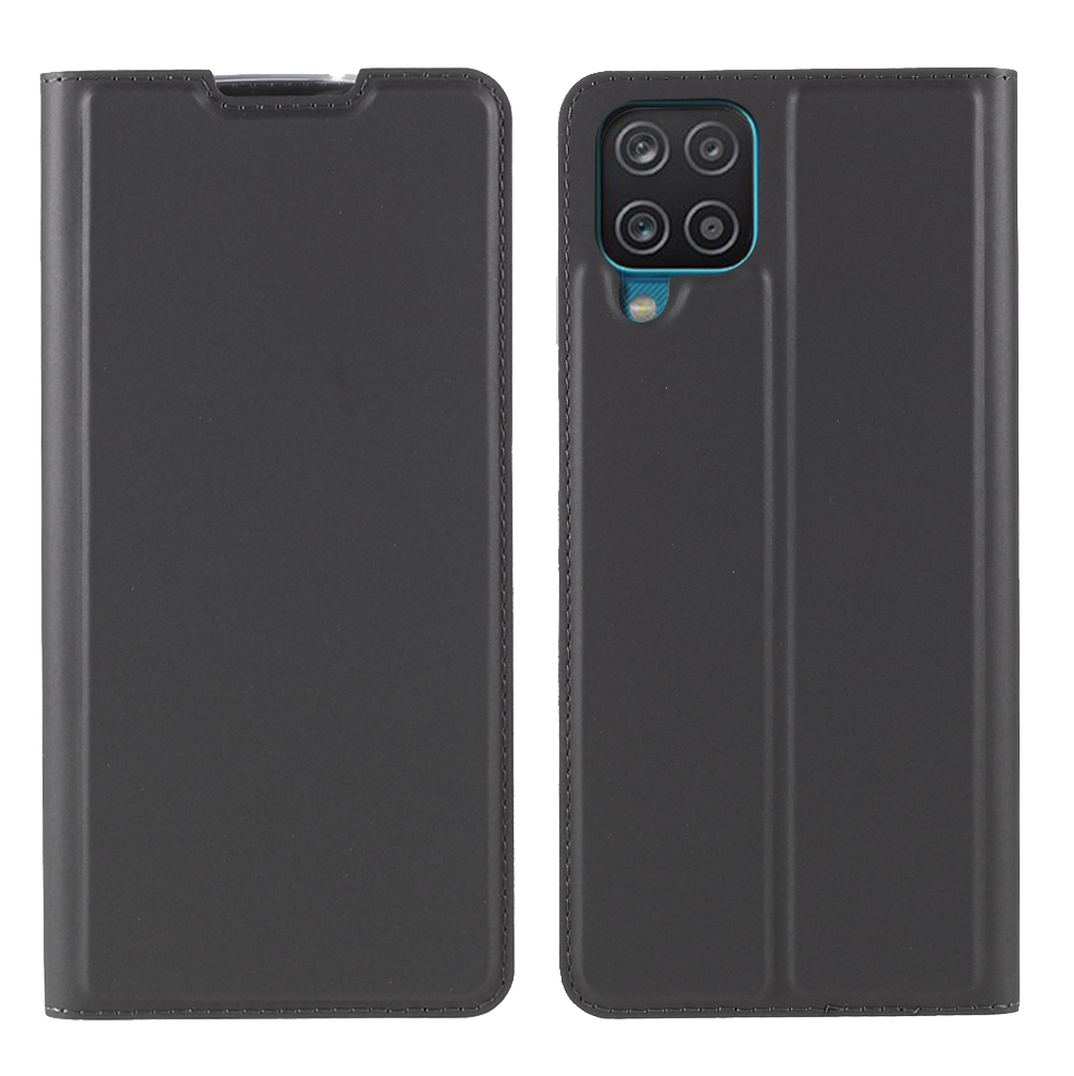 

Автоматическая Поглощенная Кожаный Телефон Защитный Чехол Стенд С Слотом Для Карты Для Samsung Galaxy A12 - Чернить, Galaxy A12