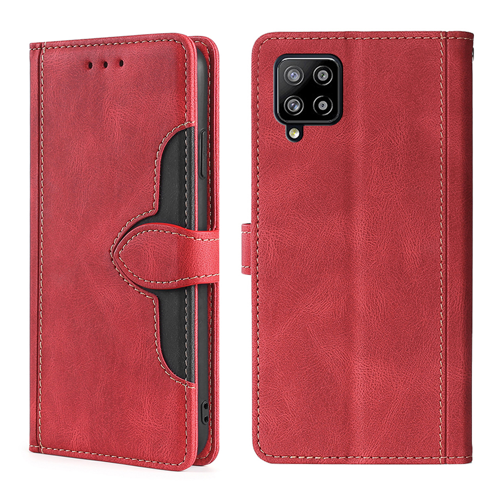 

Full Protection Color Matching Leather Phone Cover Case for Samsung Galaxy A42 5G - Red, Galaxy A42 5G