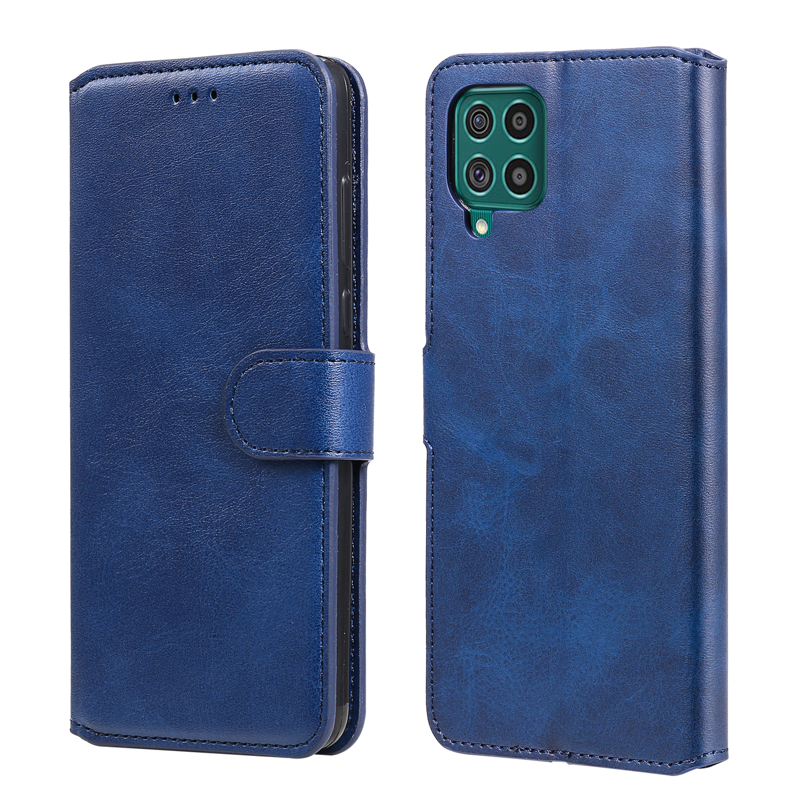 

Wallet Stand Flip Leather Phone Case for Samsung Galaxy M62/F62 - Blue, Samsung Galaxy F62