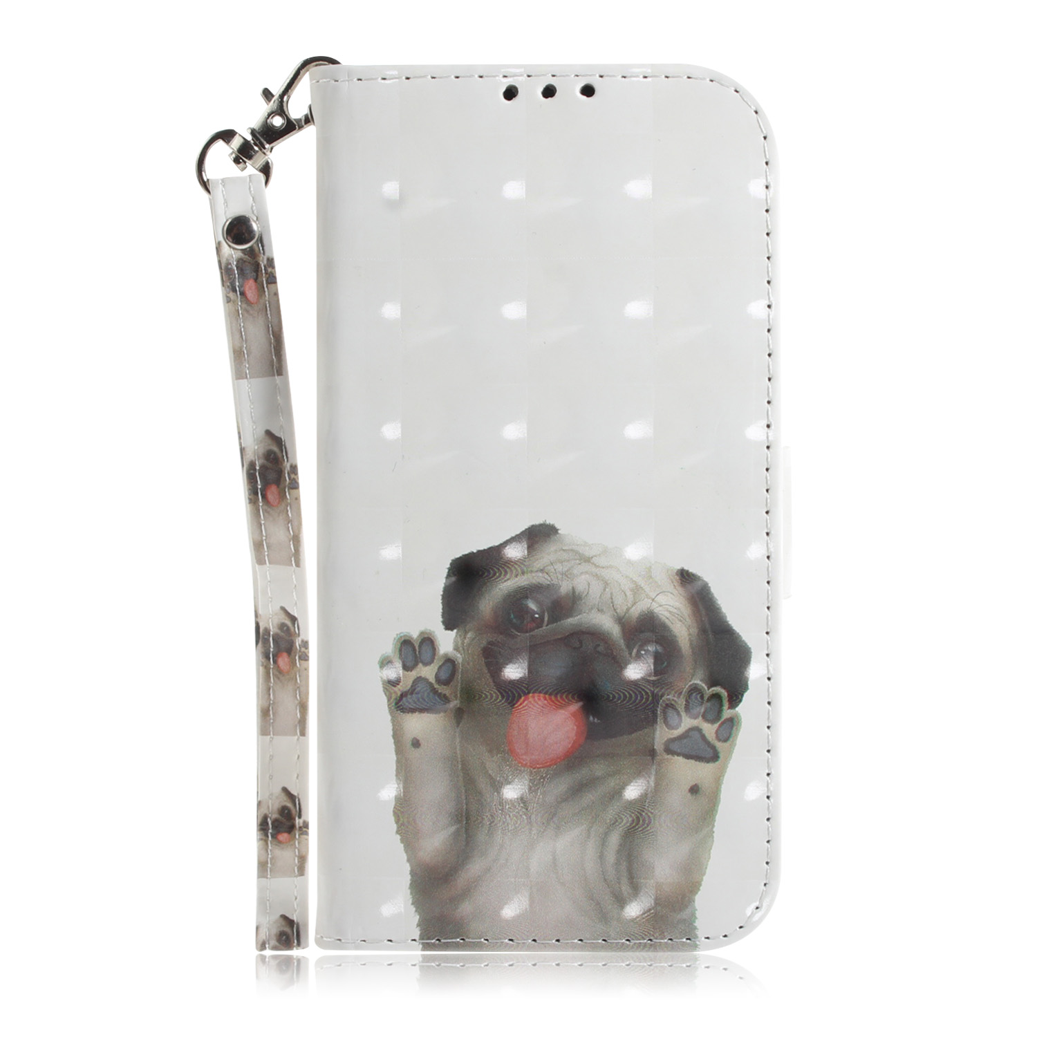 

3D Pattern Printing PU Leather Wallet Stand Full-Protection Phone Shell Case for Samsung Galaxy A72 4G/5G - Dog, Galaxy A72 5G