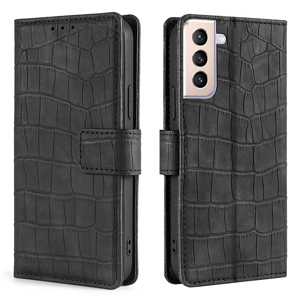 

Crocodile Texture Leather Cover Case with Stand Wallet for Samsung Galaxy S21 Plus 5G - Black, Samsung Galaxy S21+