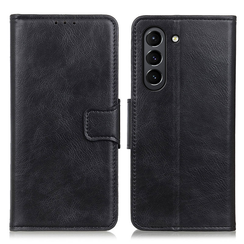 

Folio Flip Crazy Horse PU Кожаный Телефон Чехол Кошельки Стенд Для Samsung Galaxy S21 Fe - Чернить, Galaxy S21 FE 5G