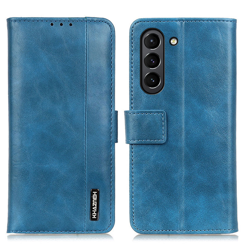 

Khazneh Textured Защитный Чехол Стенд Кожаная Оболочка Для Samsung Galaxy S21 Fe - Синий, Galaxy S21 FE 5G
