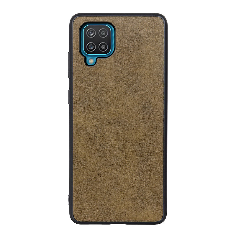 

Leather Coated Plastic + TPU Cover Protective Case for Samsung Galaxy A12 - Green, Galaxy A12
