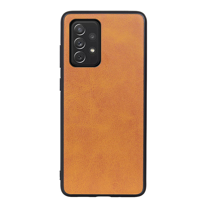 

Leather Coated Phone Case Protector Shell for Samsung Galaxy A72 5G/4G - Brown, Galaxy A72 5G