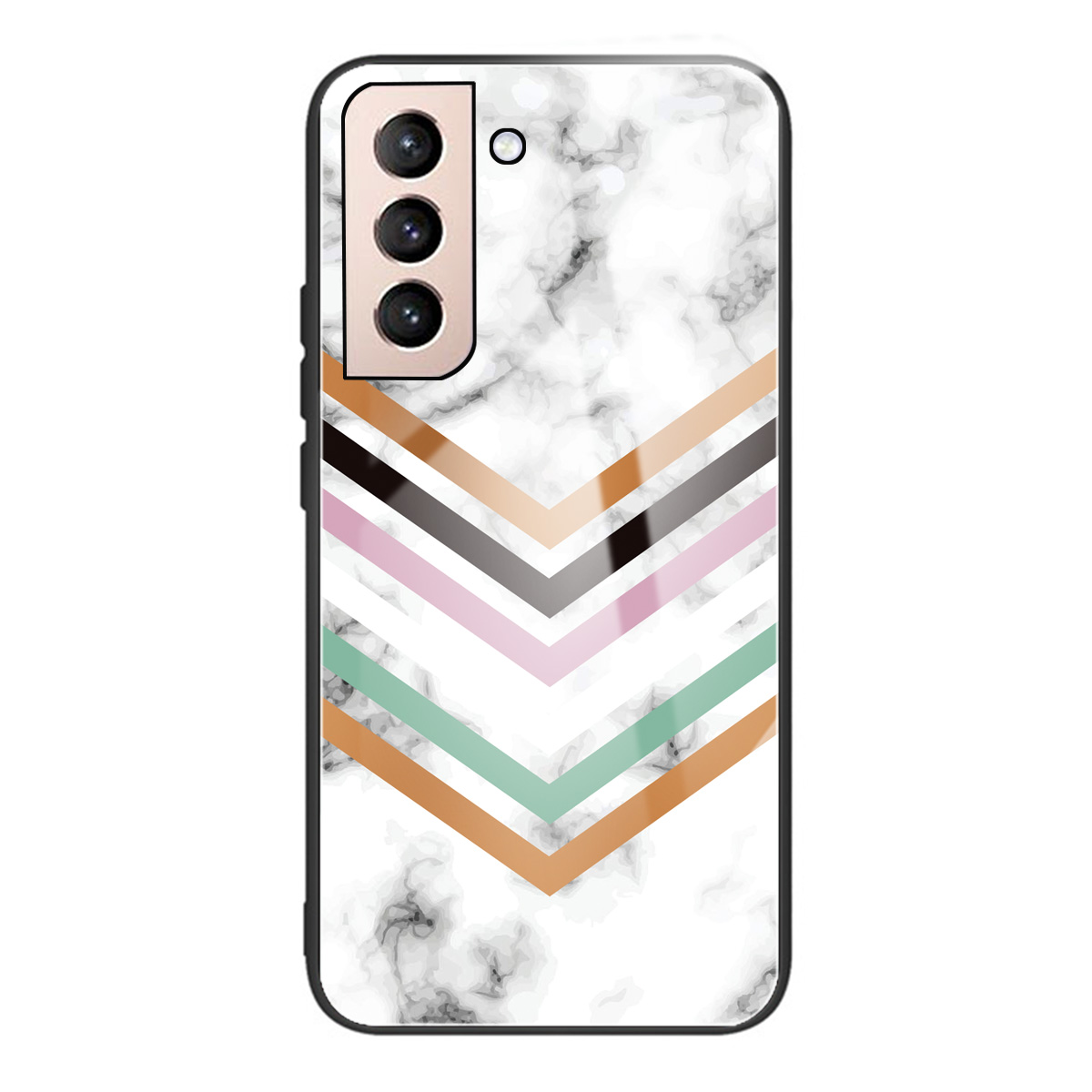 

Marble Pattern Tempered Glass + TPU Hybrid Phone Back Case for Samsung Galaxy S21+ 5G - Style B, Galaxy S21+ 5G