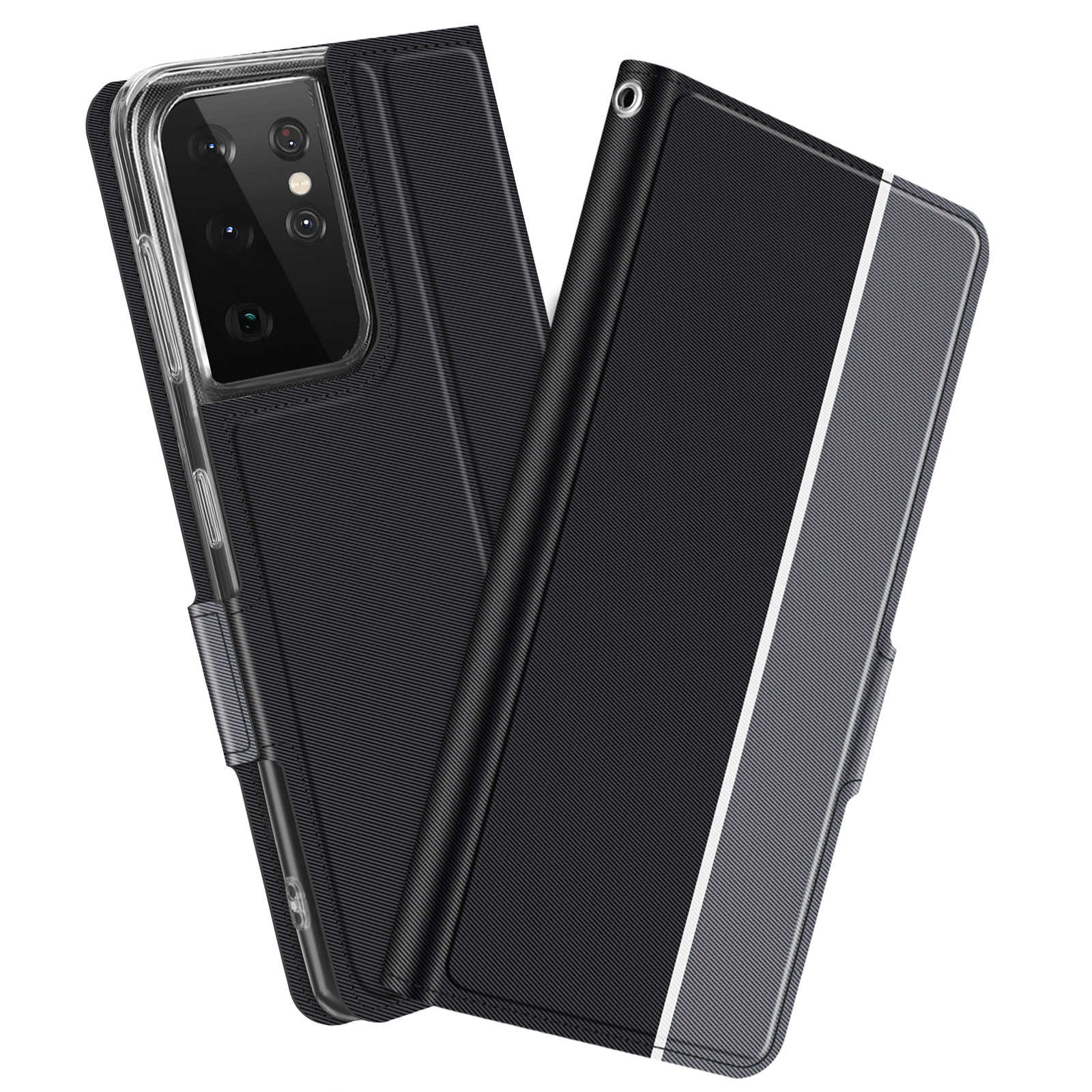 

BaiYu Series Card Slots Fashion Leather Cover Case with Stand for Samsung Galaxy S21 Ultra 5G - Black, Galaxy S21 Ultra 5G
