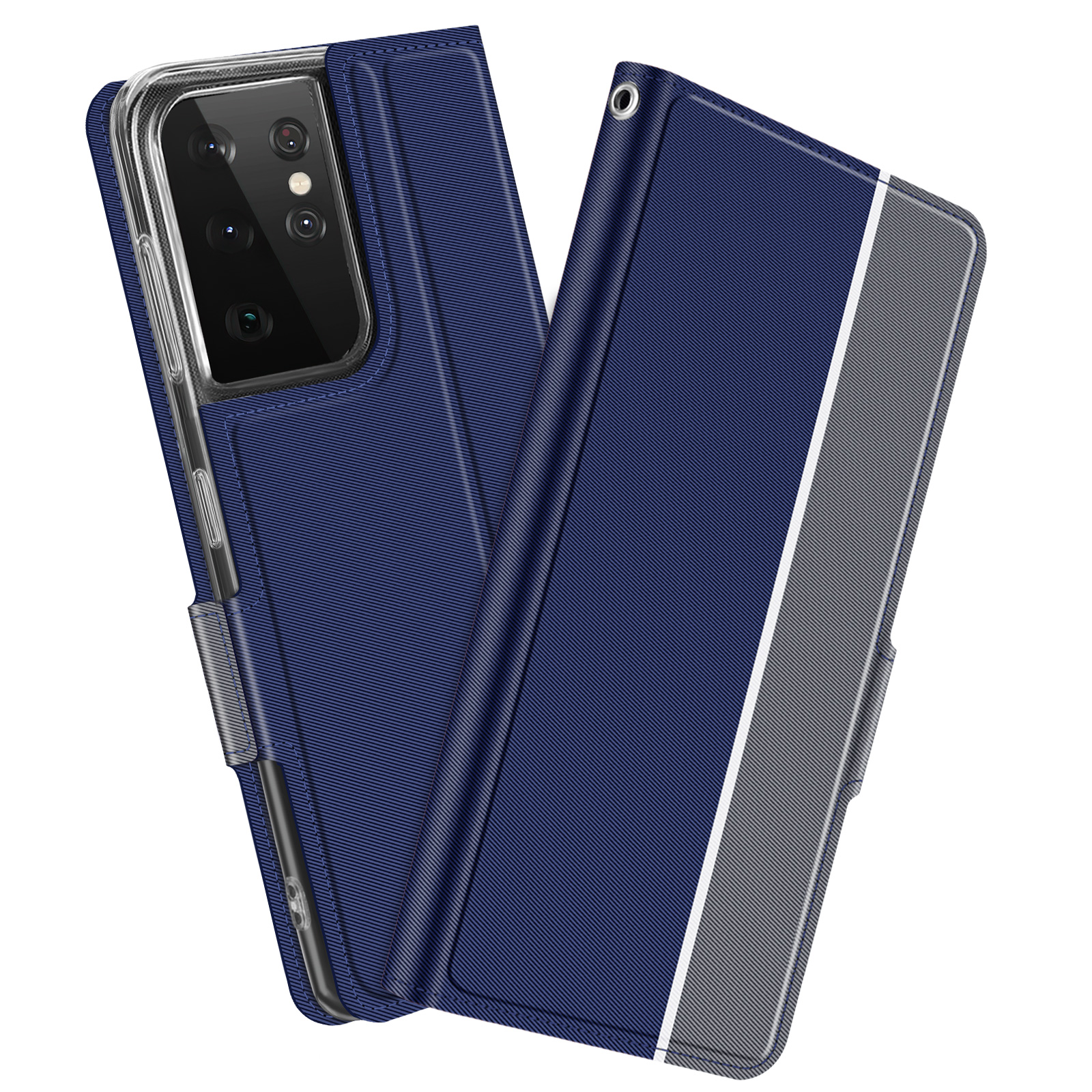 

BaiYu Series Card Slots Fashion Leather Cover Case with Stand for Samsung Galaxy S21 Ultra 5G - Blue, Galaxy S21 Ultra 5G