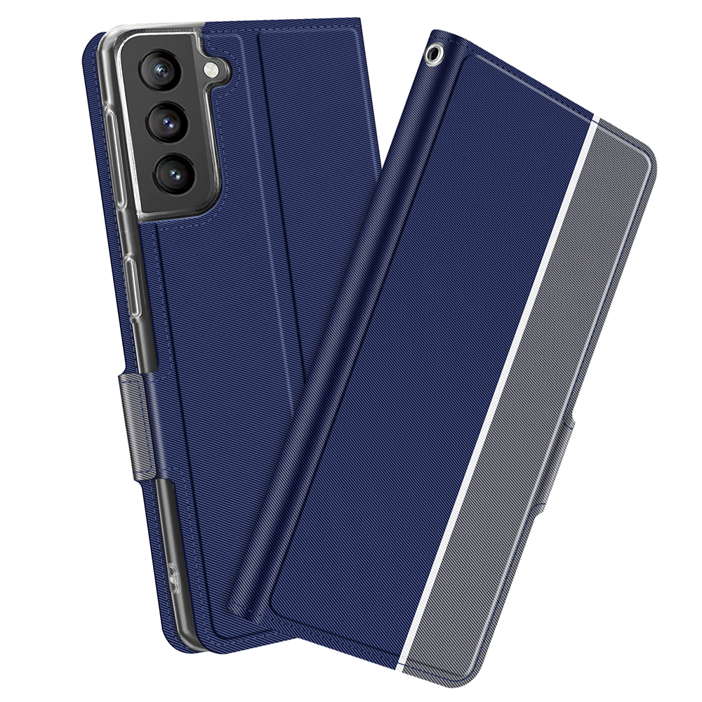 

Baiyu Серии Мода Кожаный Крышка Для Samsung Galaxy S21 + 5G Защитная Карта - Синий, Samsung Galaxy S21+