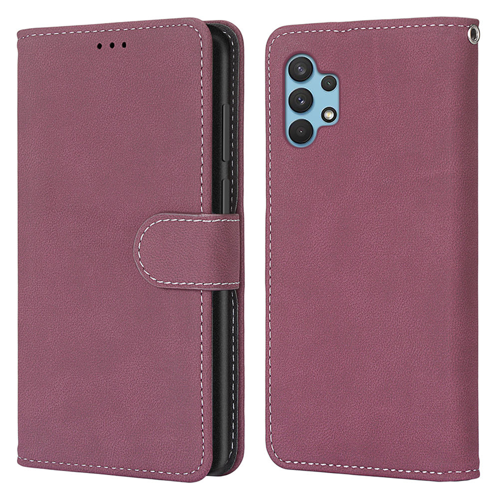 

Retro Matte Wallet Leather Stand Case with 3 cards for Samsung Galaxy A32 4G - Rose, Galaxy A32 4G (EU Version)