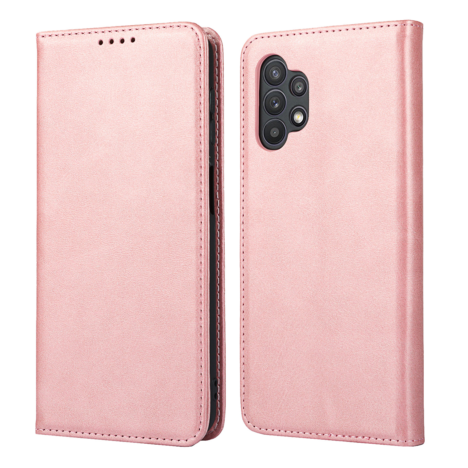 

Auto-absorbed Wallet Leather Stand Case for Samsung Galaxy A32 5G - Rose Gold, Galaxy A32 5G