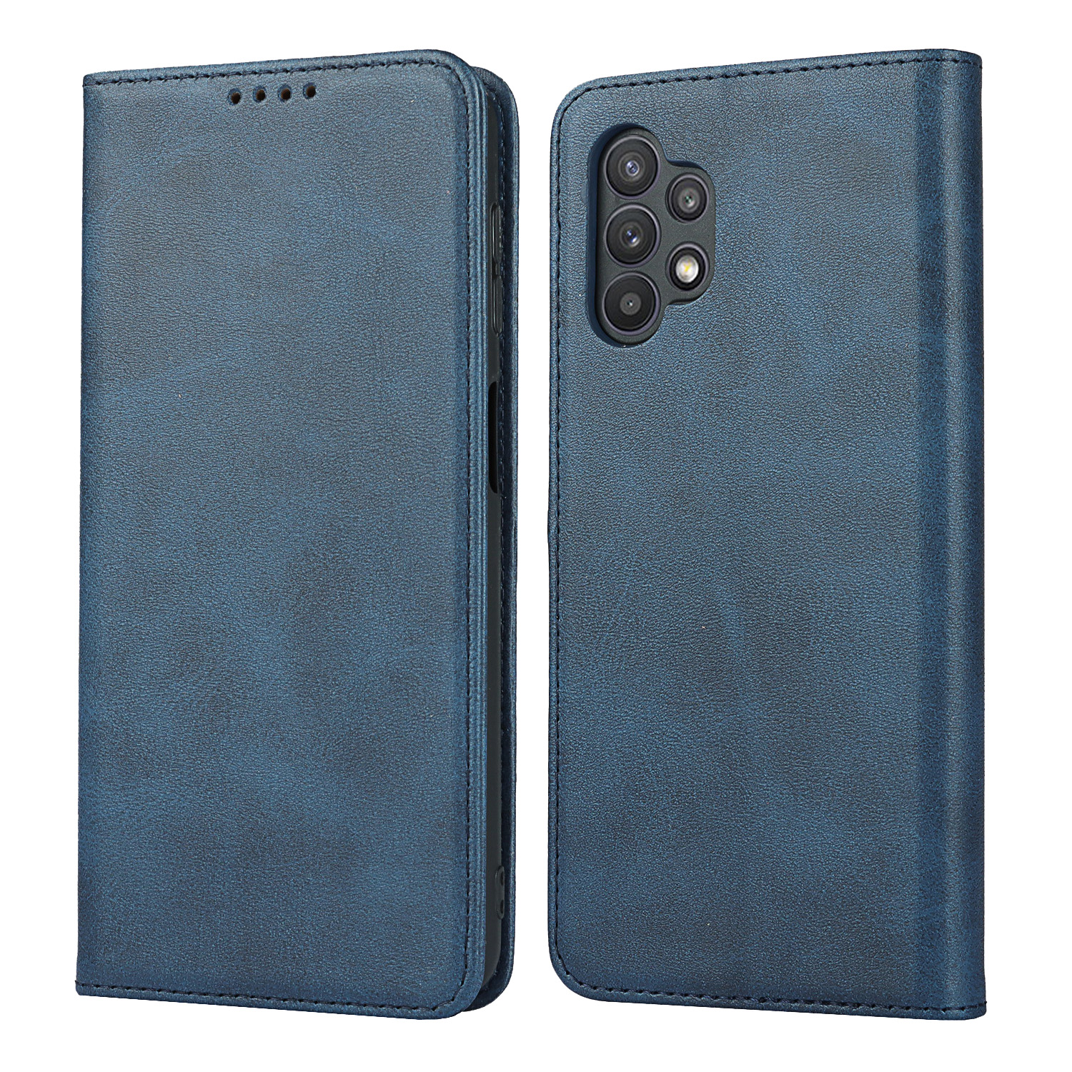 

Автопоглощенный Кошелек Кожаный Футляр Для Samsung Galaxy A32 5G - Синий, Galaxy A32 5G