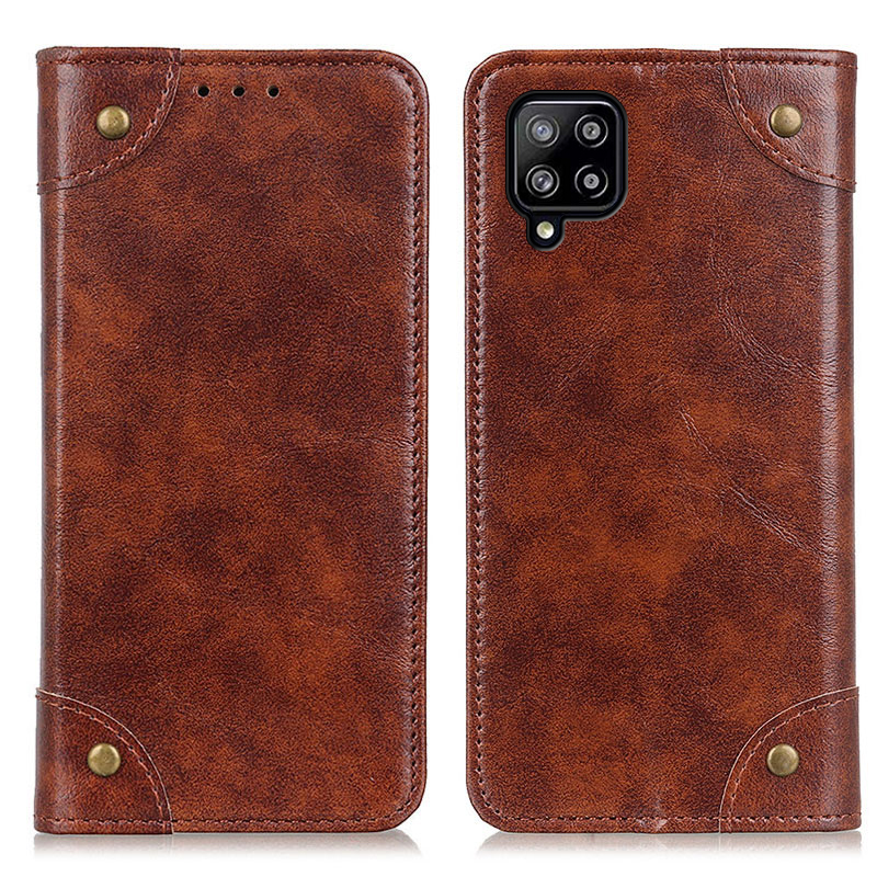 

Auto-Absorbed Leather Phone Stand Case for Samsung Galaxy A22 4G (EU Version) - Brown, Galaxy A22 4G (EU Version)