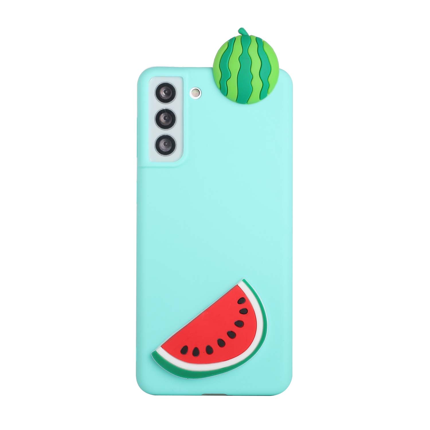 

3D Cute Printing Decor TPU Phone Cover Shell Case for Samsung Galaxy S21+ 5G - Watermelon, Samsung Galaxy S21+