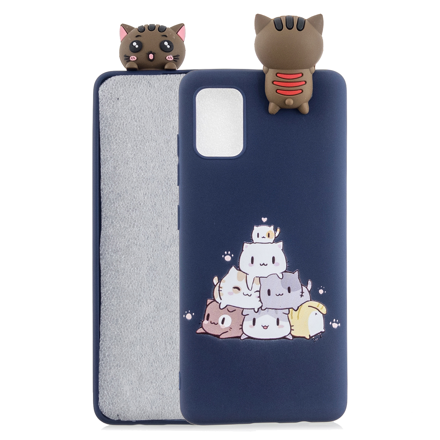 

Scratch-resistant TPU Case for Samsung Galaxy A52 5G/4G / A52s 5G 3D Cute Doll Pattern Printing Phone Shell - Cats, Galaxy A52 5G