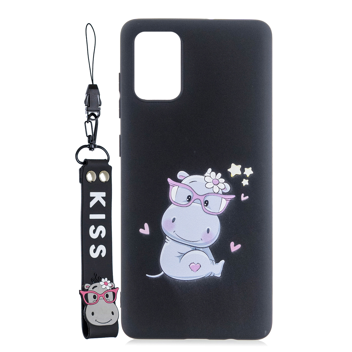 

Pattern Printing TPU Protective Case with Strap for Samsung Galaxy A02s (166.5x75.9x9.2mm) - Black, Galaxy A02s (166.5x75.9x9.2mm)