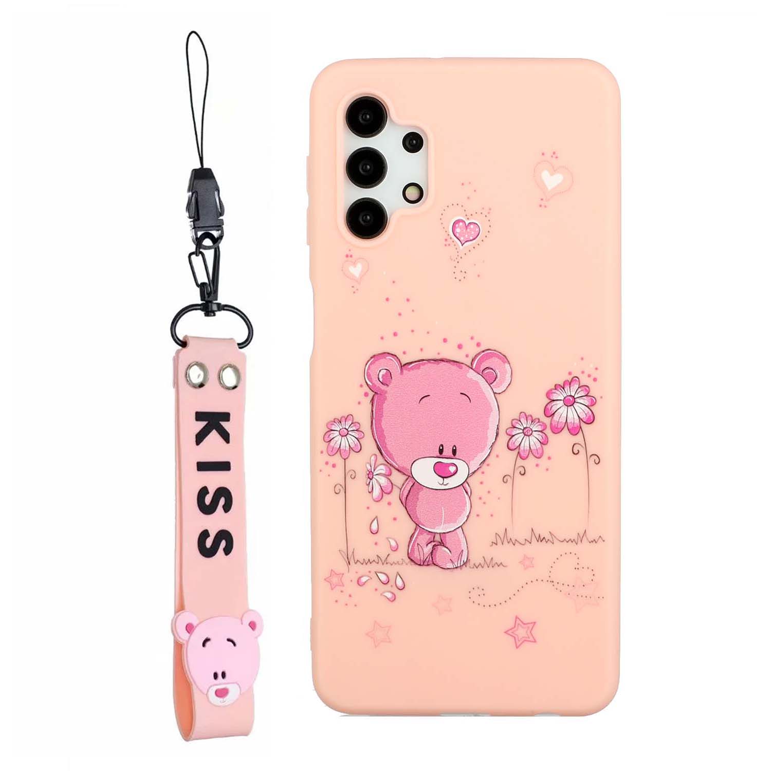 

Silicone Strap Design Well-Protected TPU Gel Protective Case with Pattern Printing for Samsung Galaxy A32 5G - Light Pink, Galaxy A32 5G
