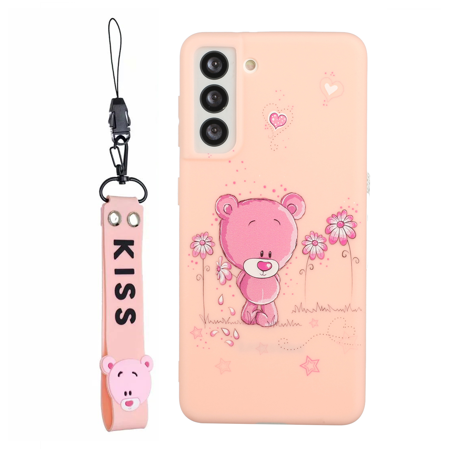 

Silicone Strap Design TPU Gel Pattern Printing Protective Case for Samsung Galaxy S21 5G - Light Pink, Galaxy S21 5G