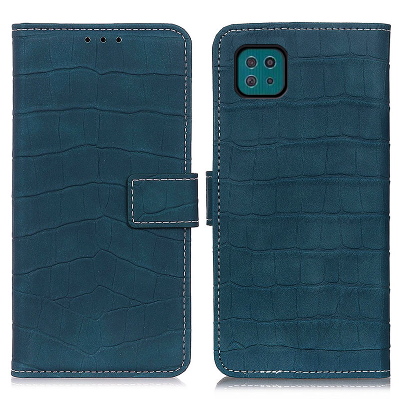 

Crocodile Texture Wallet Design Folio Flip Leather Stand Case for Samsung Galaxy A22 5G (EU Version) - Green, Galaxy A22 5G (EU Version)