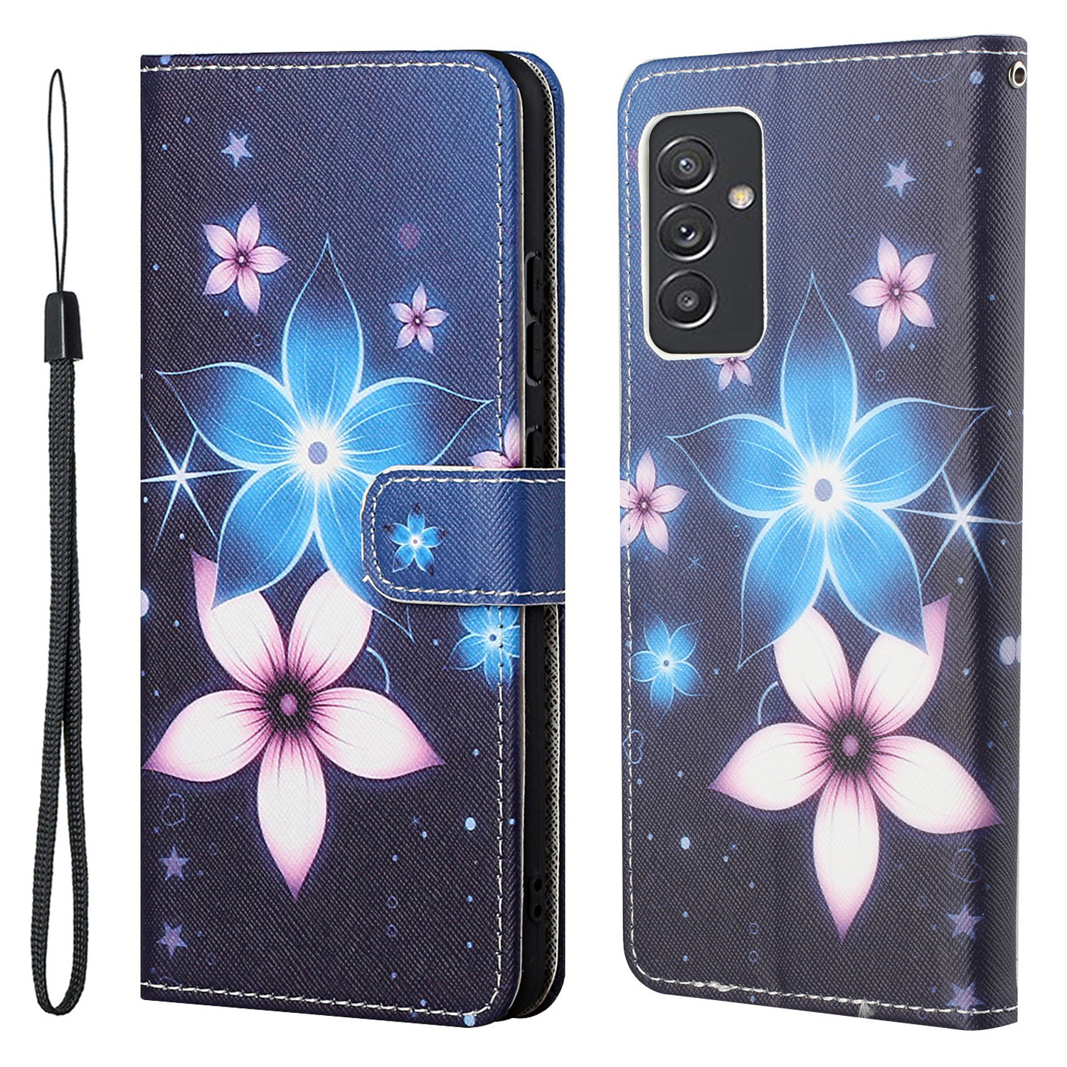 

Cross Texture New Pattern Printing Wallet Design Leather Stand Case for Samsung Galaxy A82 5G - Flower, Galaxy A82 5G