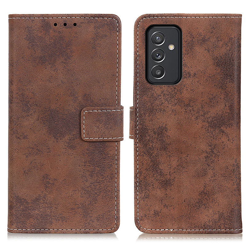 

Vintage Style Leather Wallet Stand Cover for Samsung Galaxy A82 5G - Coffee, Galaxy A82 5G