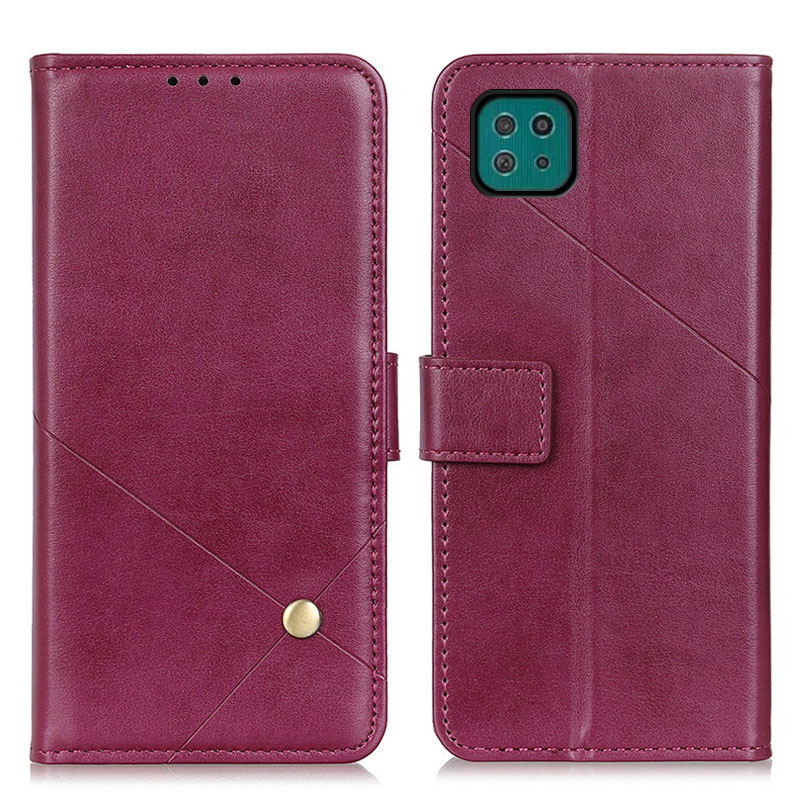 

Wallet Stand PU Leather Phone Protection Shell Case for Samsung Galaxy A22 5G (EU Version) - Red, Galaxy A22 5G (EU Version)