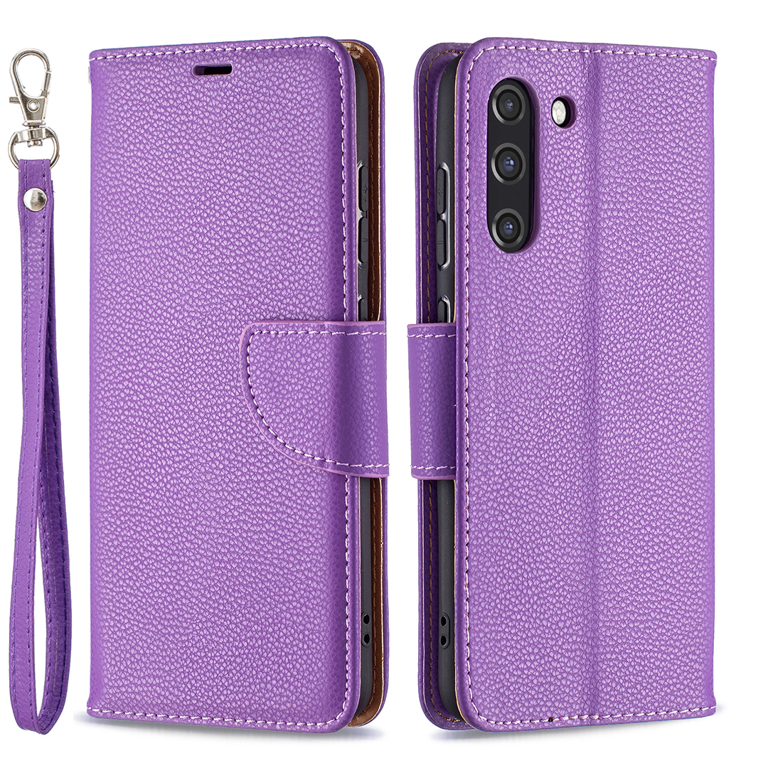 

Кожаный Кожаный Кожа Для Кожи Litchi Для Samsung Galaxy S21 Fe / S21 Lite - Фиолетовый, Galaxy S21 FE 5G