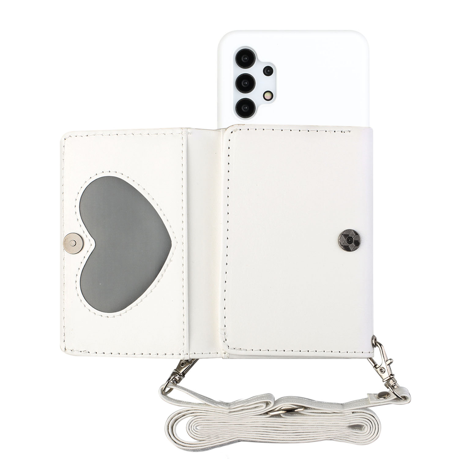 

Карточная Сумка В Стиле Kickstand PU Кожа + TPU Для Samsung Galaxy A32 5G - Белый, Galaxy A32 5G