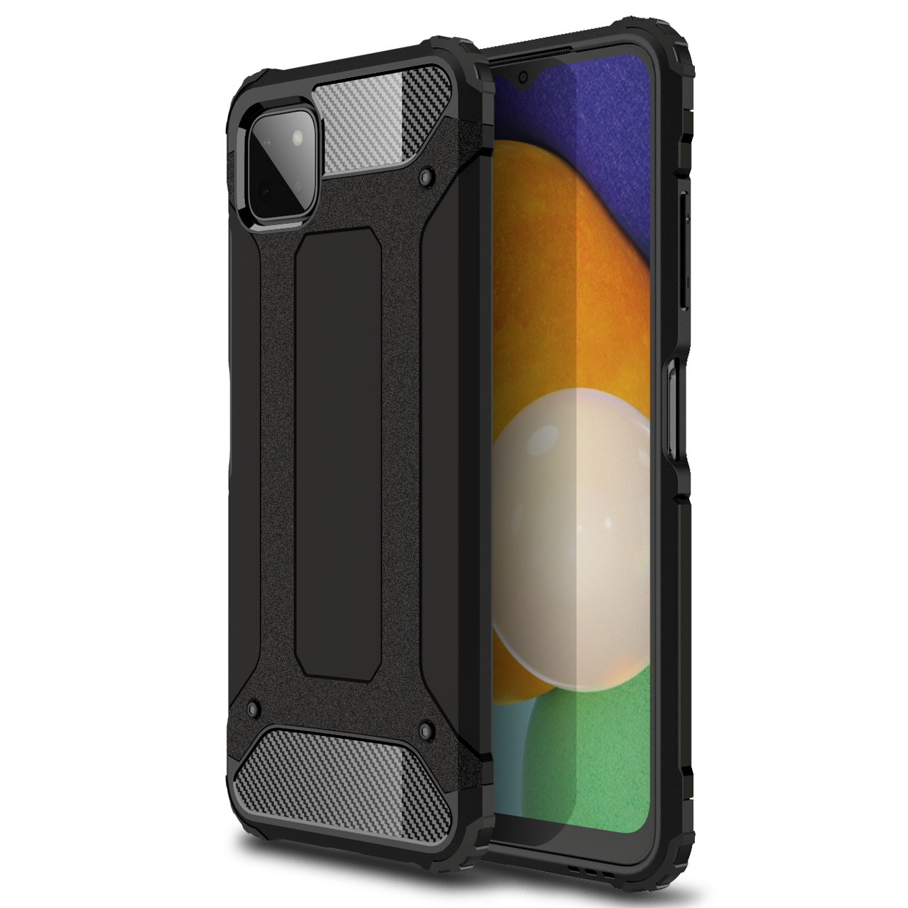

Для Samsung Galaxy A22 5G (версия Eu) Hard PC + Soft TPU Heavy Duty Shock -resean Defend - Черный, Galaxy A22 5G (EU Version)