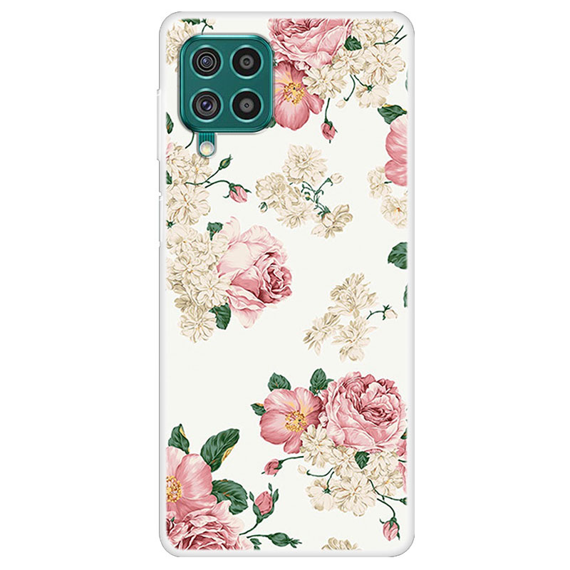 

Pattern Printing Full Protection Flexible TPU Phone Case Cover for Samsung Galaxy F62/M62 - Exquisite Flower, Samsung Galaxy F62