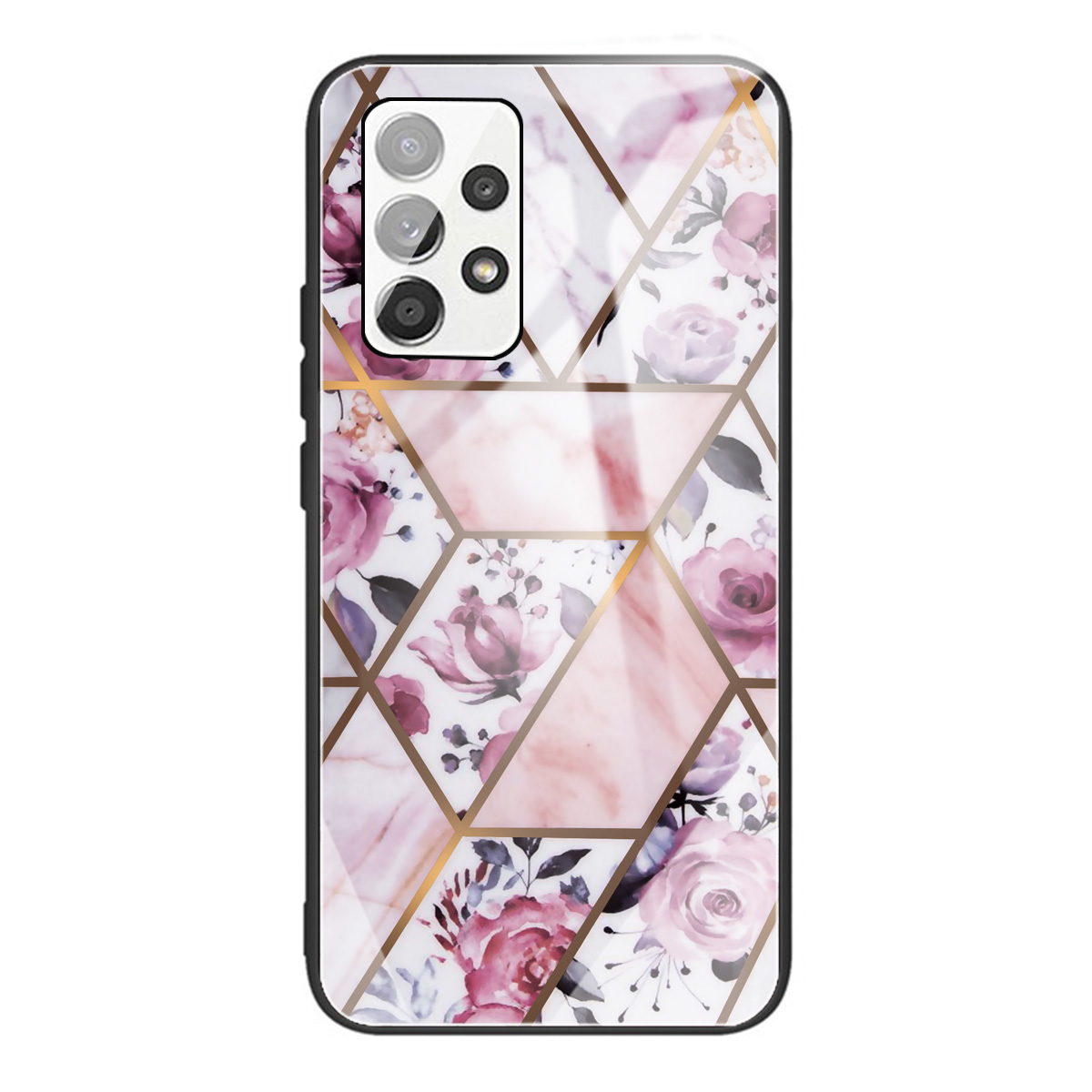 

Marble Pattern Shockproof Tempered Glass + TPU Phone Case for Samsung Galaxy A72 5G/4G - Style J, Galaxy A72 5G