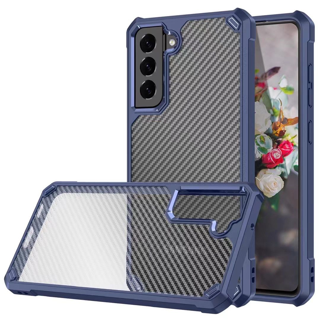

TPU + Четкий Акриловый Гибридный Чехол Для Samsung Galaxy S21 + 5G Ударопрочный Чехол - Синий, Samsung Galaxy S21+