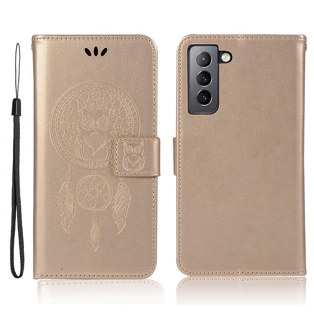 

Выходные Данные Ловца Сова Сова Кошелек Стенд Кожаный Чехол Для Samsung Galaxy S21 Fe - Золото, Galaxy S21 FE 5G