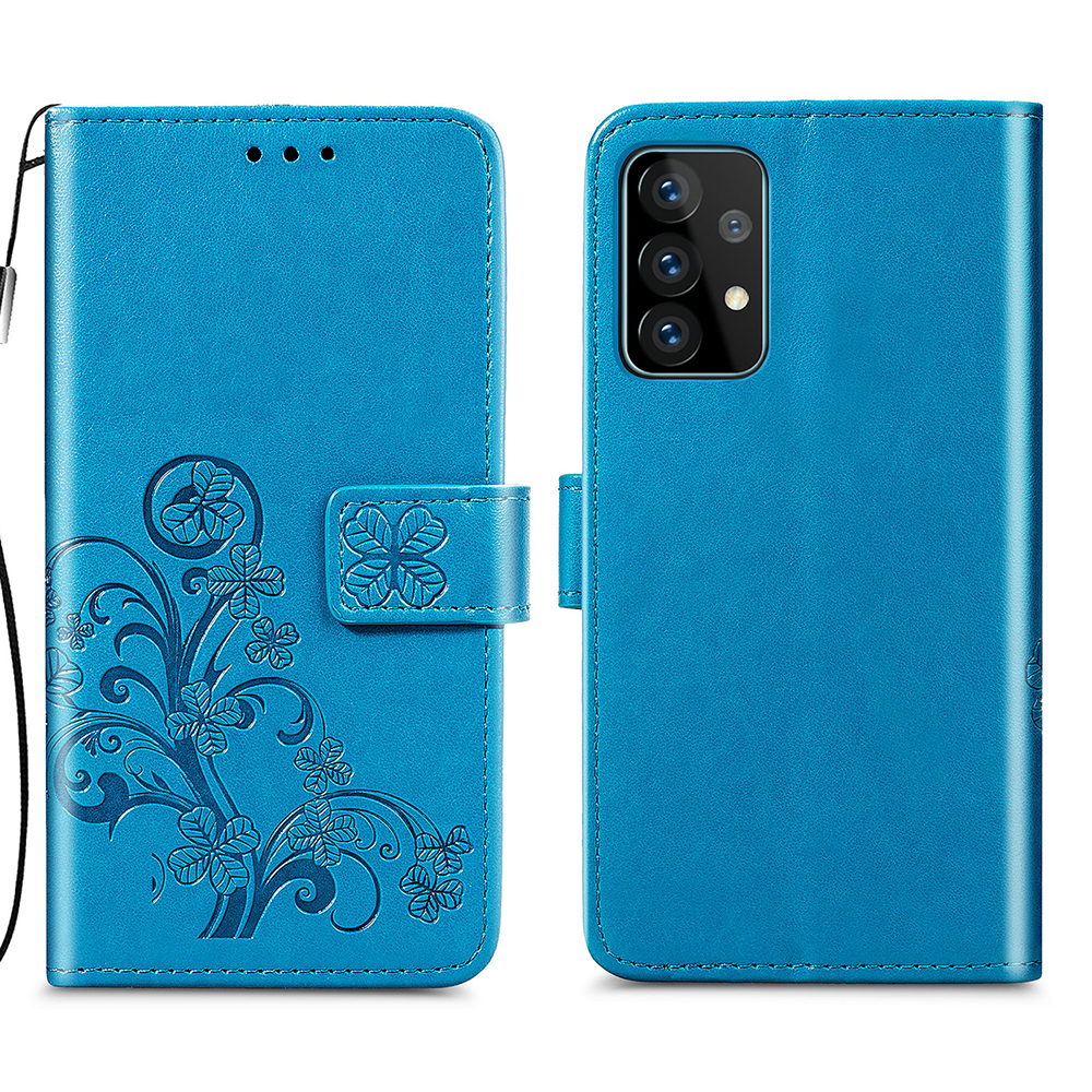 

Кожаная Корпуса с Полной Защитой. - Синий, Galaxy A72 4G