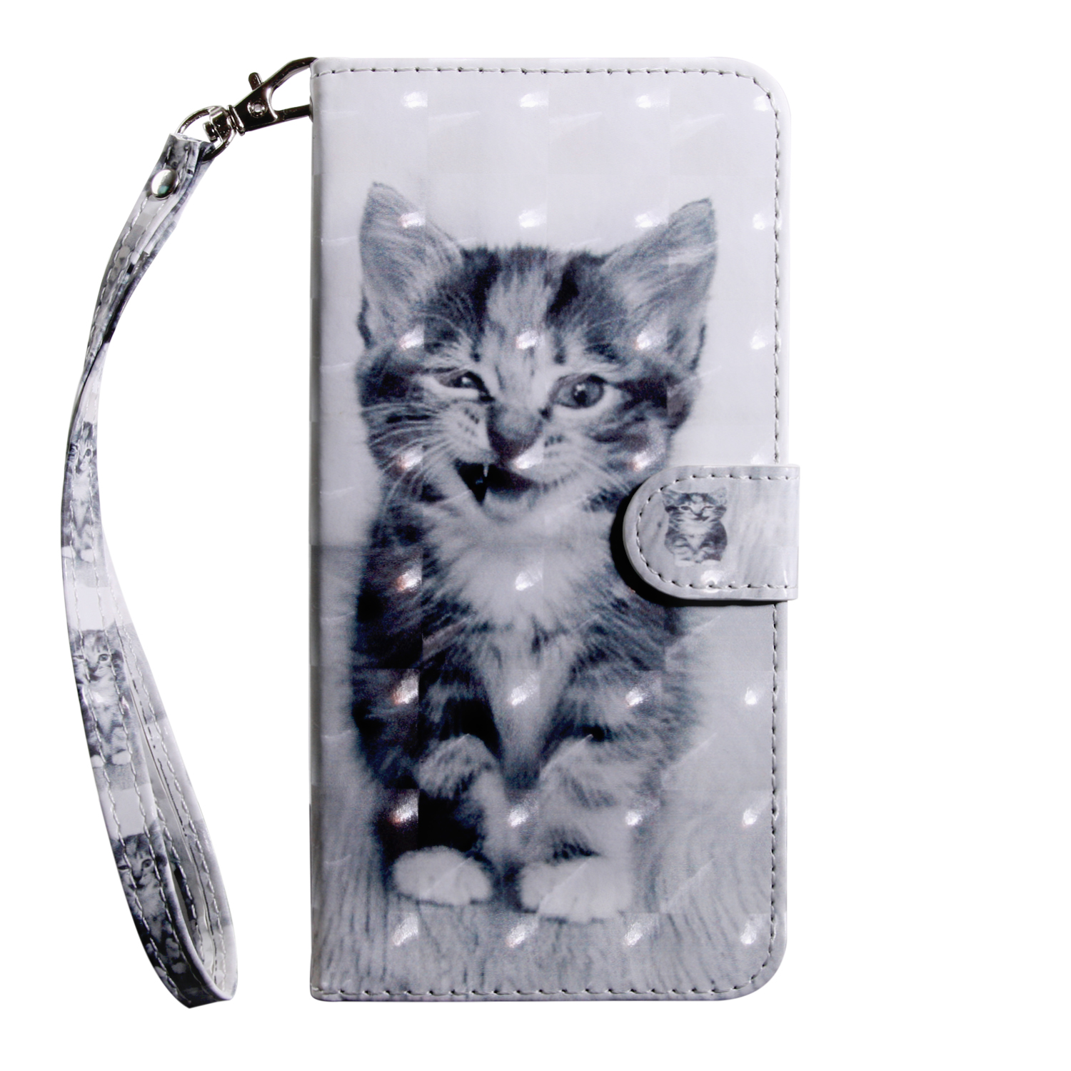 

PU Leather 3D -рисунок Для Печати Кошелька Дизайн Мобильный Телефон Для Мобильного Телефона Для Samsung Galaxy A82 5G - Кошка, Galaxy A82 5G