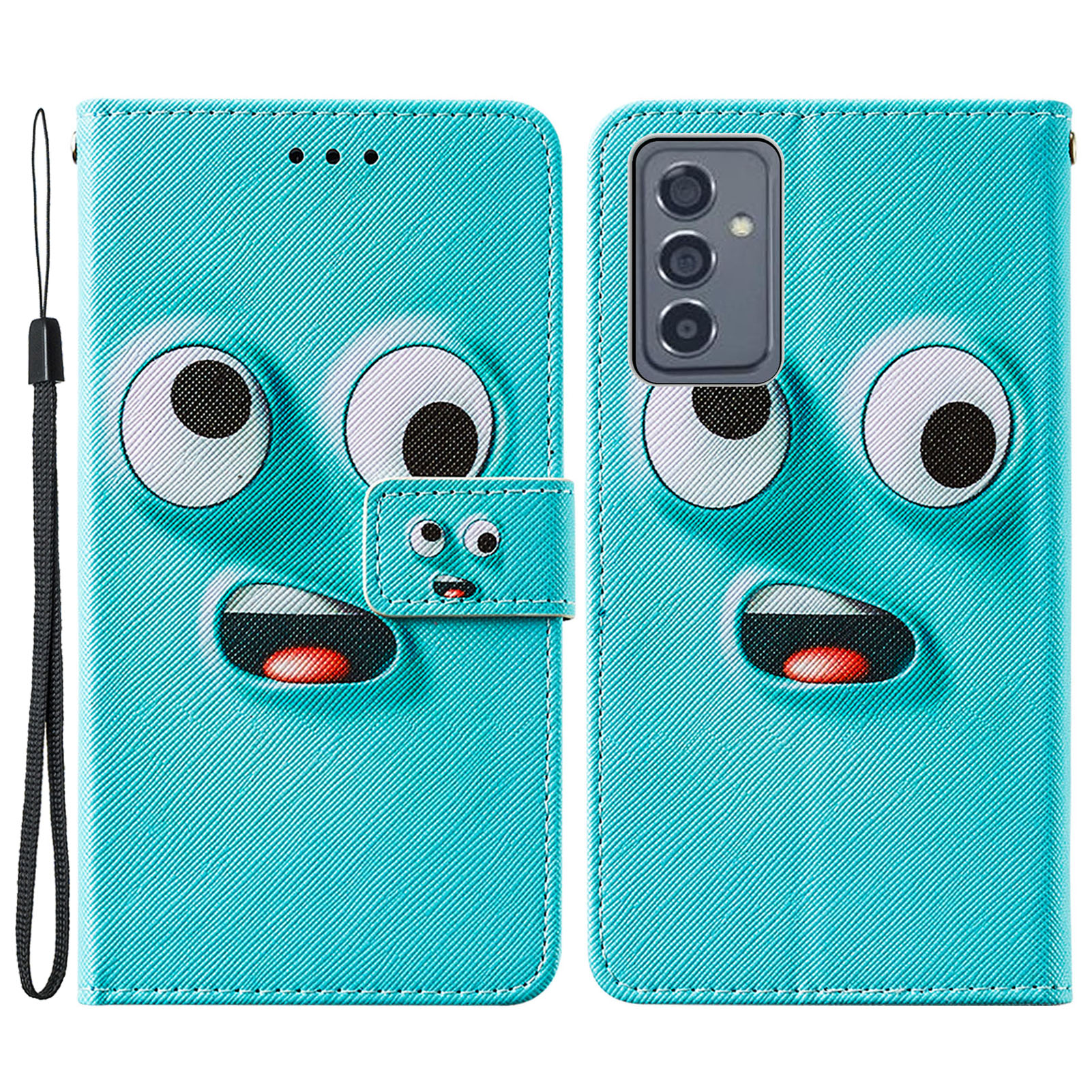 

Cross Texture Pattern Printer Wallet Stand Кожаный Чехол Для Samsung Galaxy A82 5G - Большой Глаз, Galaxy A82 5G